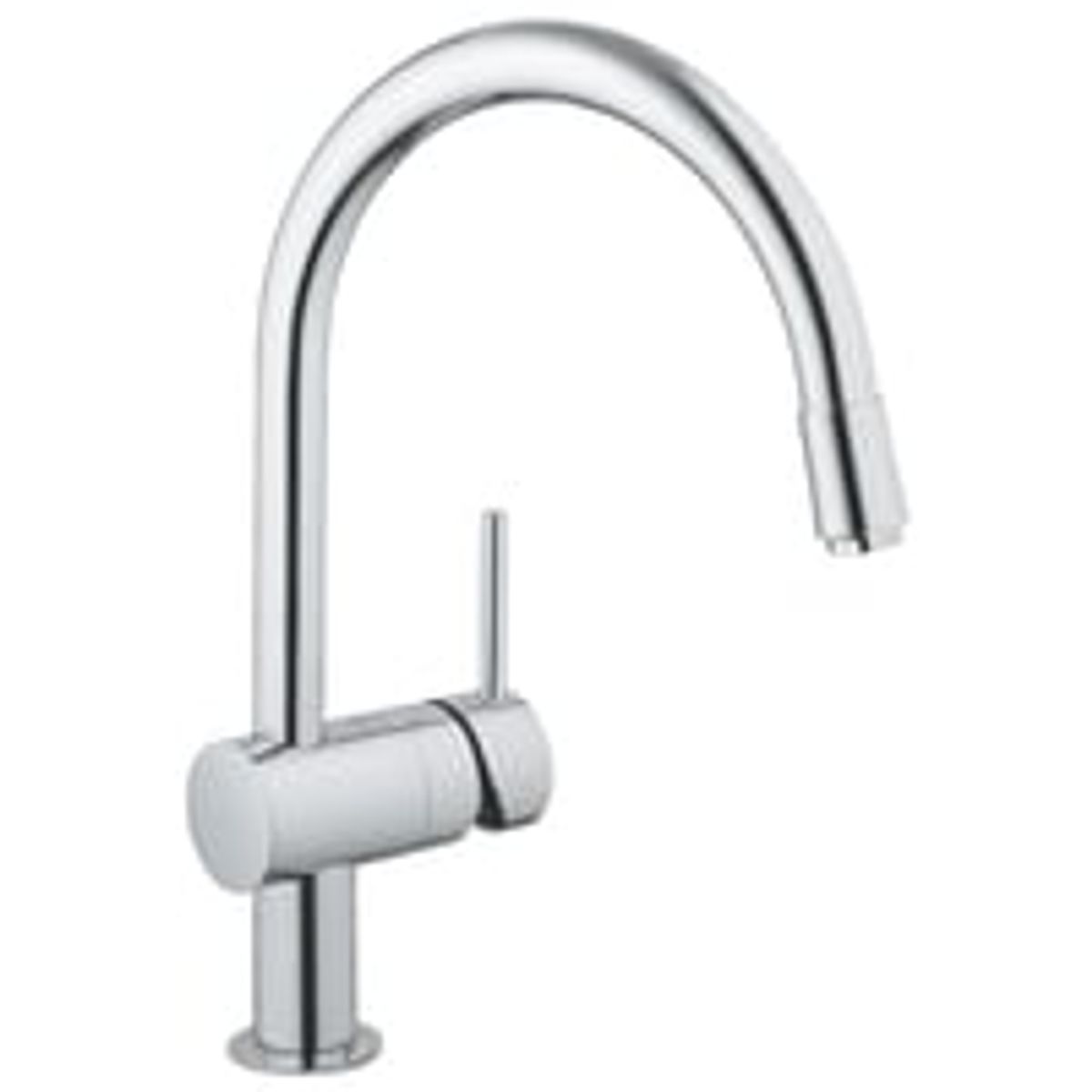 Grohe Minta kkkenarmatur med udtrk, C-tud, 1-grebs, Krom