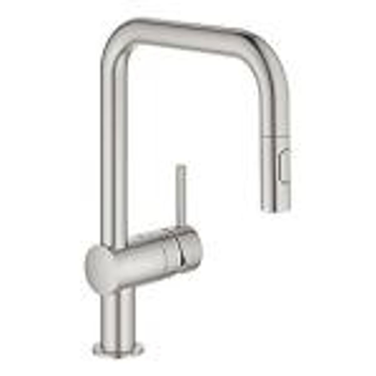 Grohe Minta køkkenarmatur brus dual U-tud, med udtrækstud. Supersteel