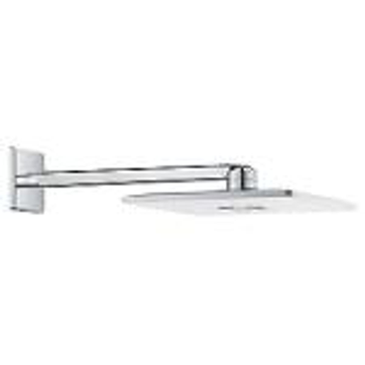 GROHE Rainshower Hovedbruser firkantet. Til indbygning 310 mm. hoved i hvid, 400 mm. stang