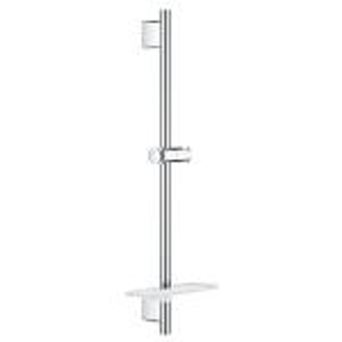 GROHE Rainshower SmartActive brusestang 600mm, med vægholdere, GROHE StarLight-krombelægning