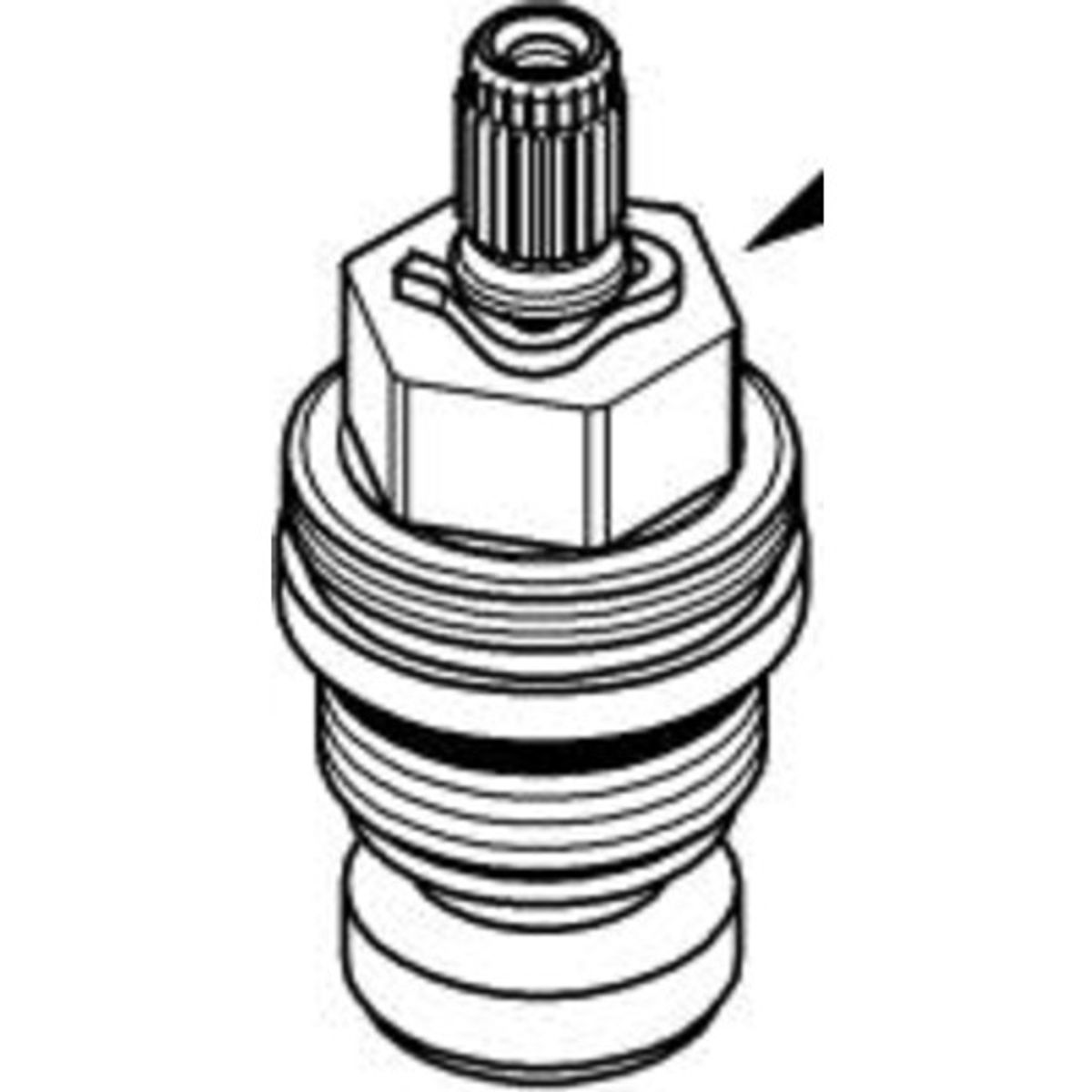 Grohe Ventilspindel ½" med gummipakning