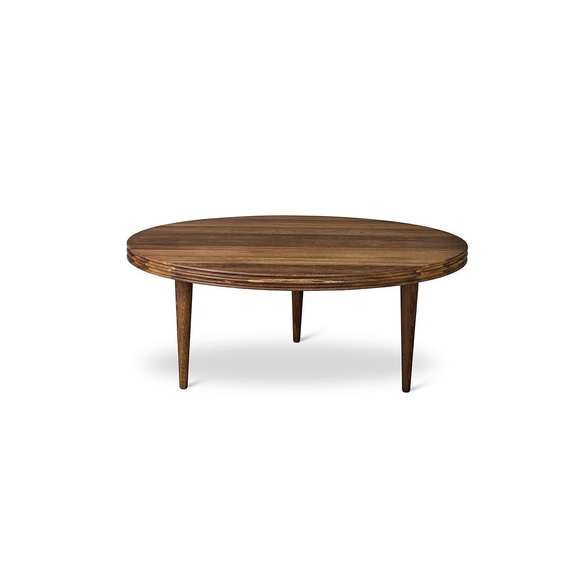 Groove Coffee Table Ø110 fra DK3 (Ø110 x H30 cm, Eg, Hvidolie)