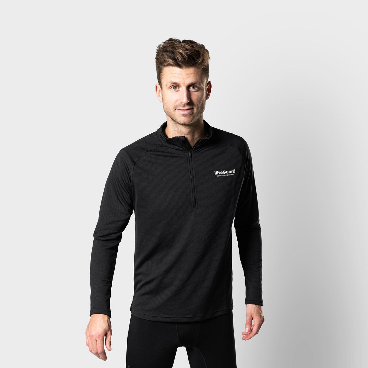 GROUND-TECH 1/4 ZIP SHIRT (MEN) - Black