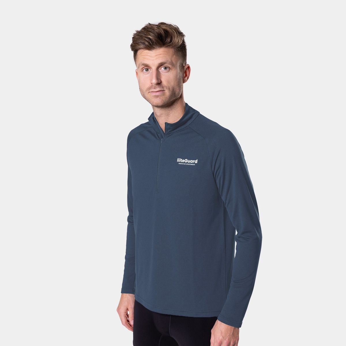 GROUND-TECH 1/4 ZIP SHIRT (MEN) - Dark Navy Blue