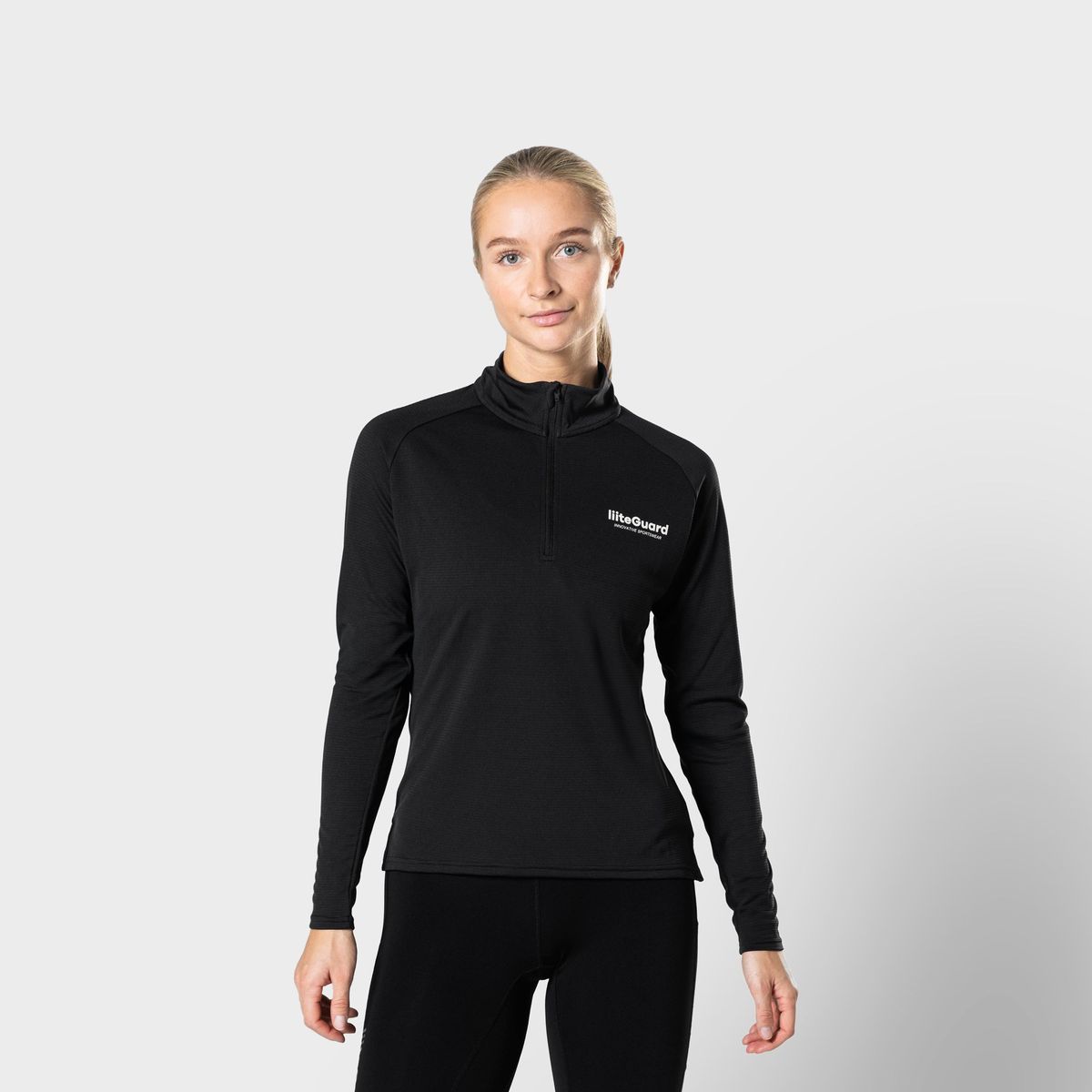 GROUND-TECH 1/4 ZIP SHIRT (WOMEN) - Black