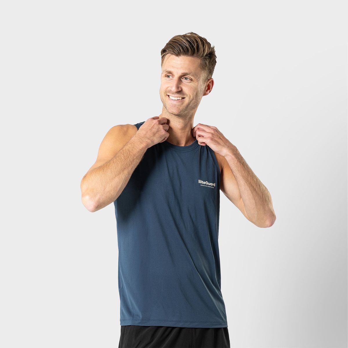 GROUND-TECH SINGLET (MEN) - Dark Navy Blue