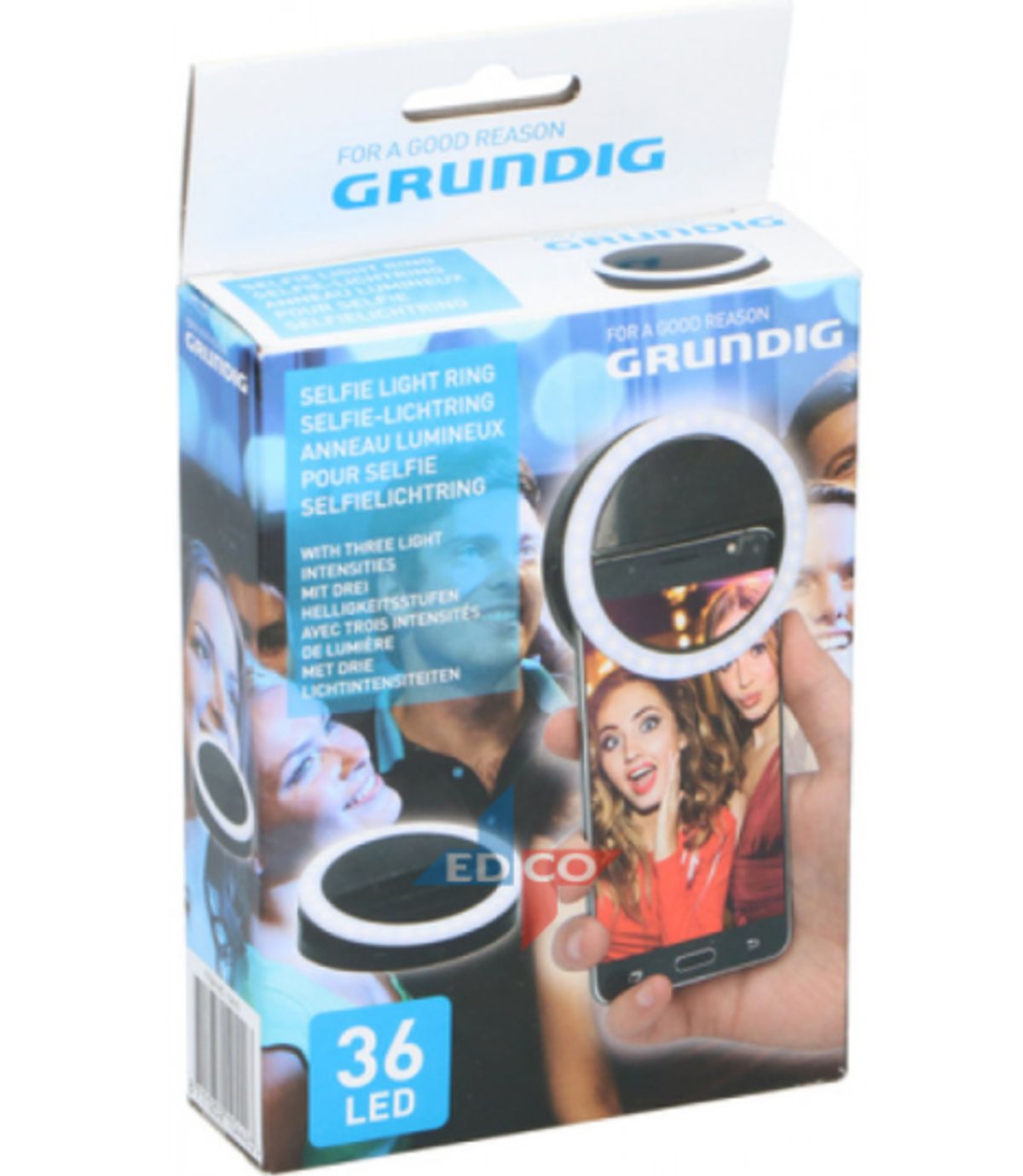 Grundig Selfie Ring Light til mobiltelefon