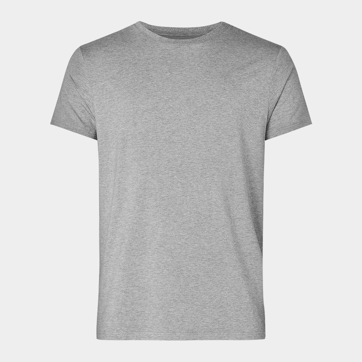 Grå bambus r-neck t-shirt til herre fra Resteroeds, M