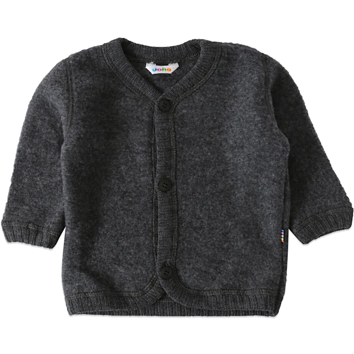 Grå uld fleece cardigan (100 cm)