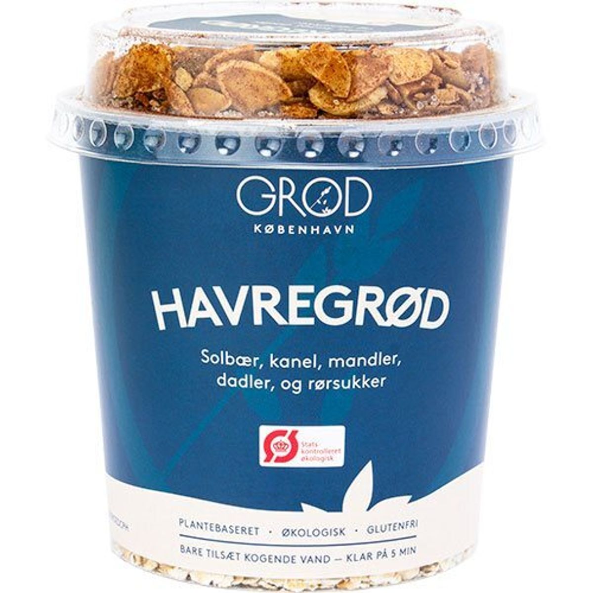 GRØD Havregrød m. solbær, kanel, mandler, dadler Ø & rørsukker, 70g