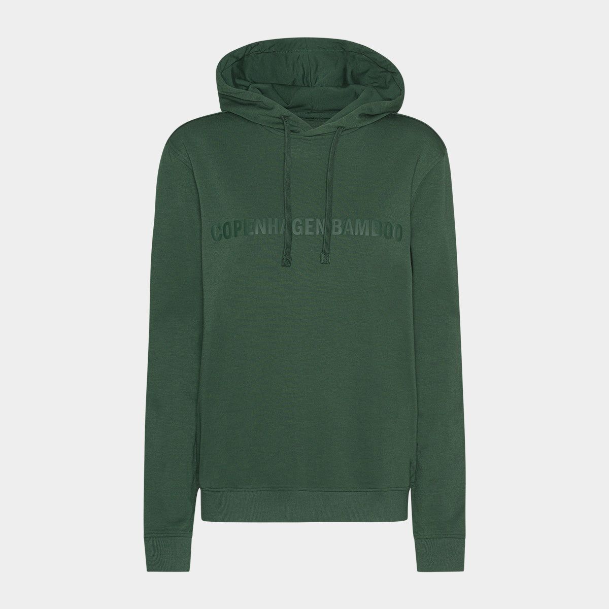 Grøn bambus hoodie med logo fra Copenhagen Bamboo, L