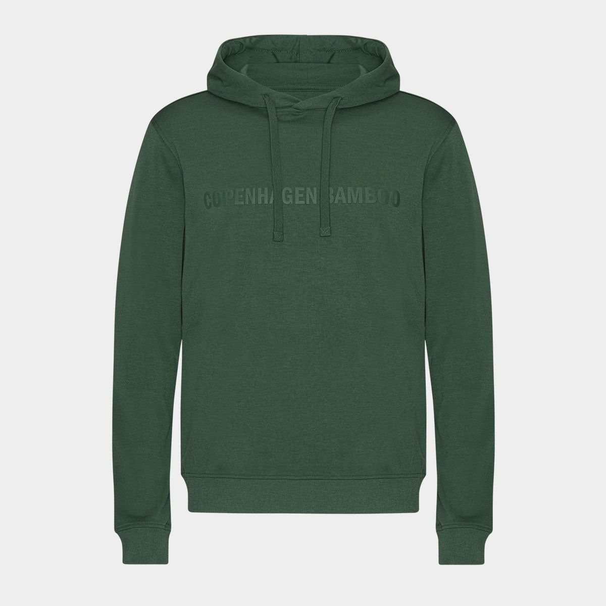 Grøn bambus hoodie med logo fra Copenhagen Bamboo, M