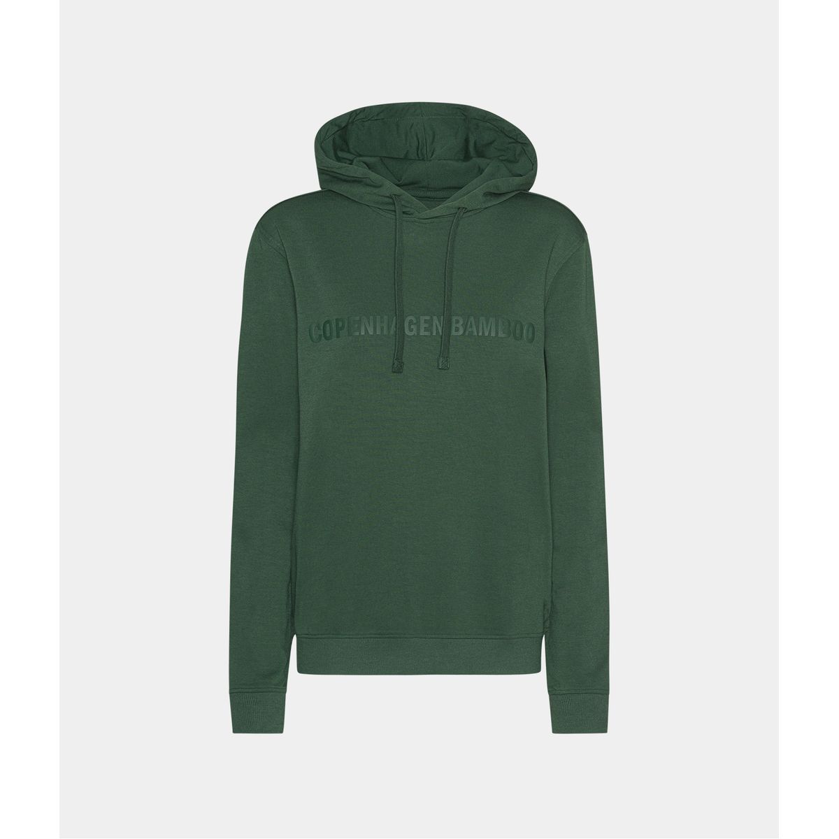 Grøn bambus hoodie til dame med logo fra Copenhagen Bamboo, L