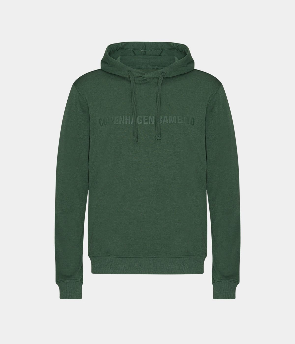 Grøn bambus hoodie til mænd med logo fra Copenhagen Bamboo, L