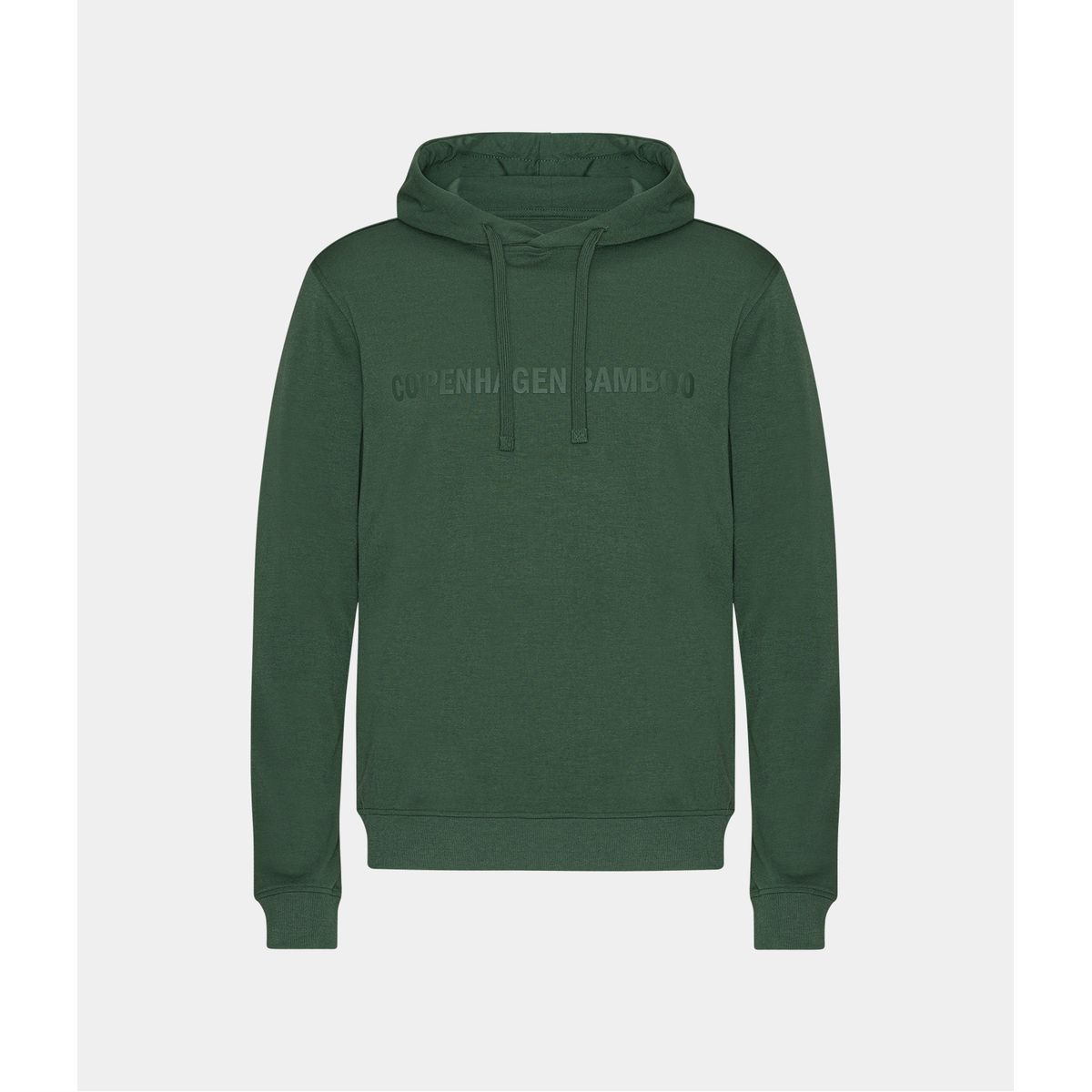 Grøn bambus hoodie til mænd med logo fra Copenhagen Bamboo, S