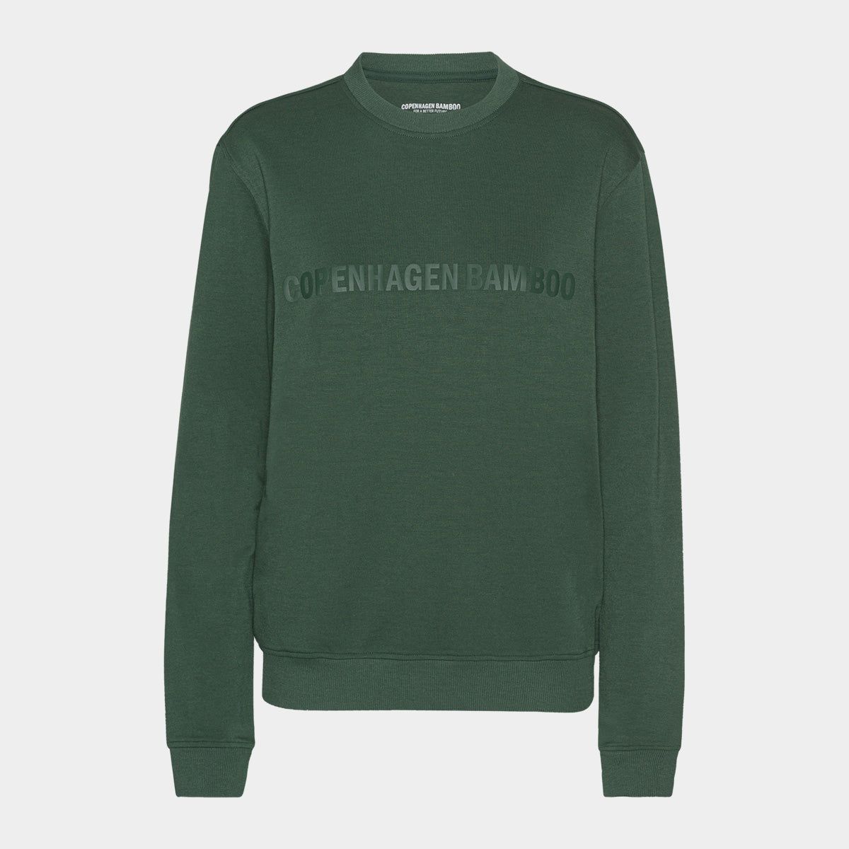 Grøn bambus sweatshirt med logo fra Copenhagen Bamboo, M