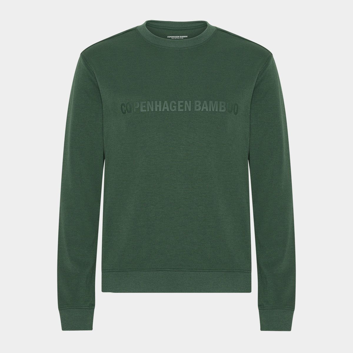 Grøn bambus sweatshirt med logo, L