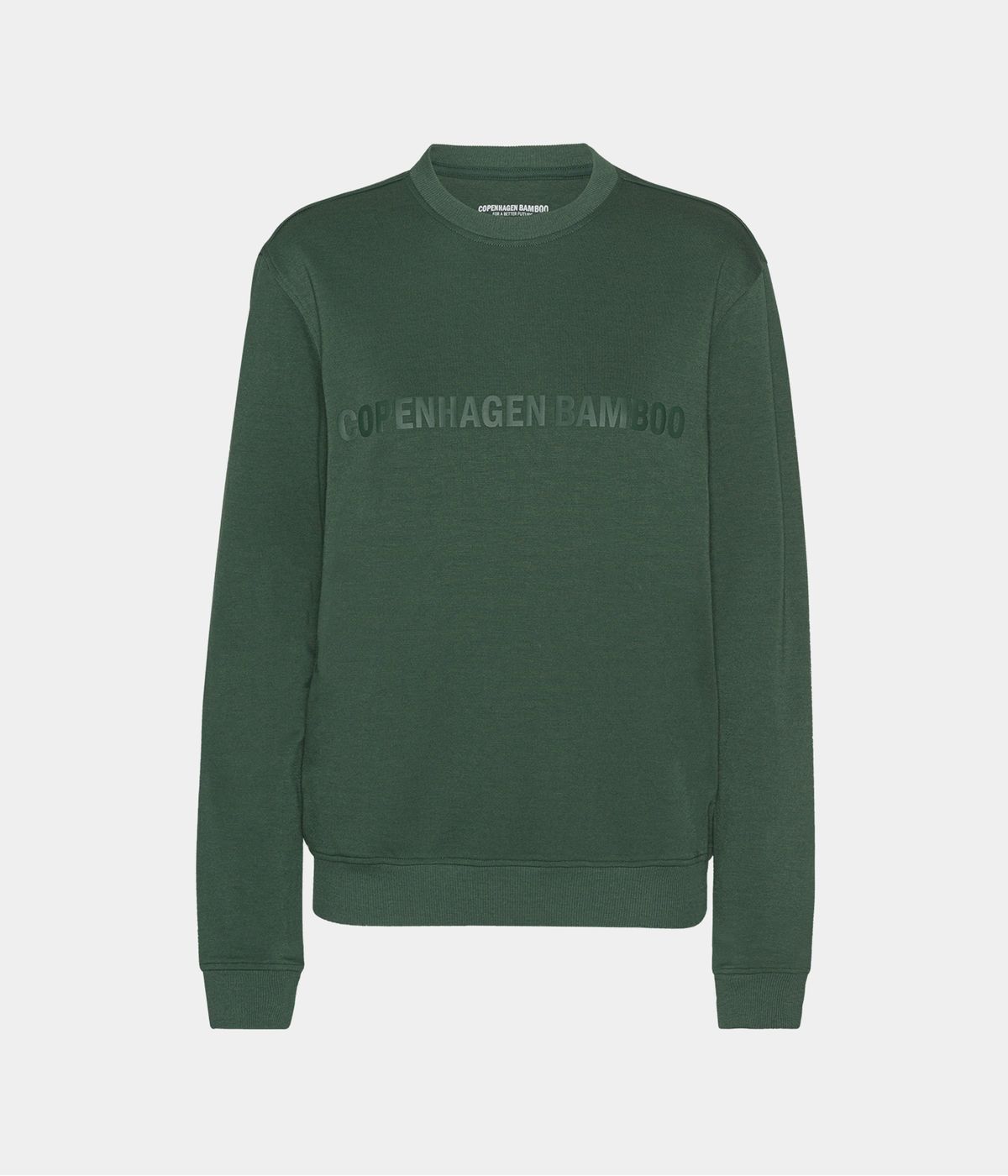 Grøn bambus sweatshirt til dame med logo fra Copenhagen Bamboo, L