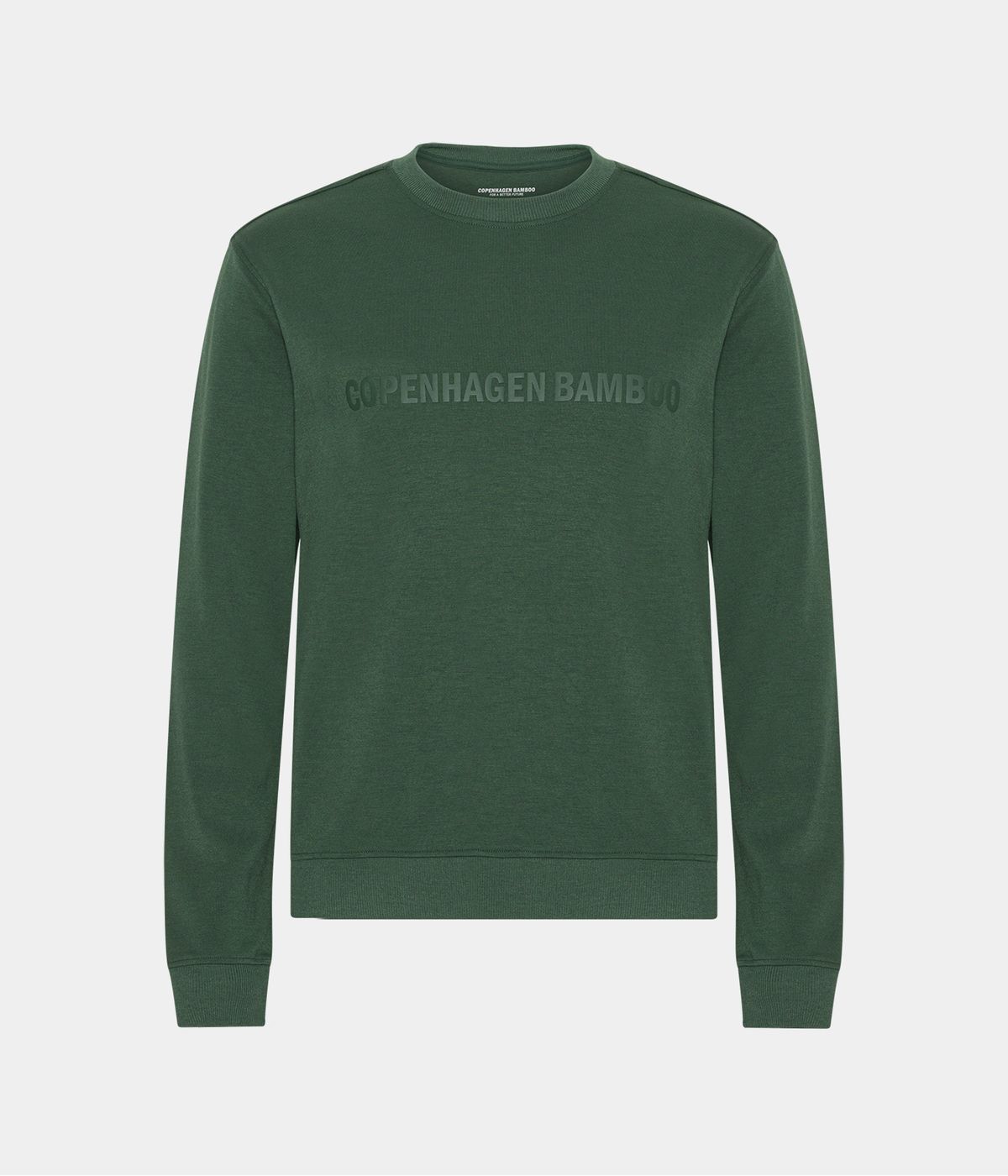 Grøn bambus sweatshirt til mænd med logo fra Copenhagen Bamboo, L