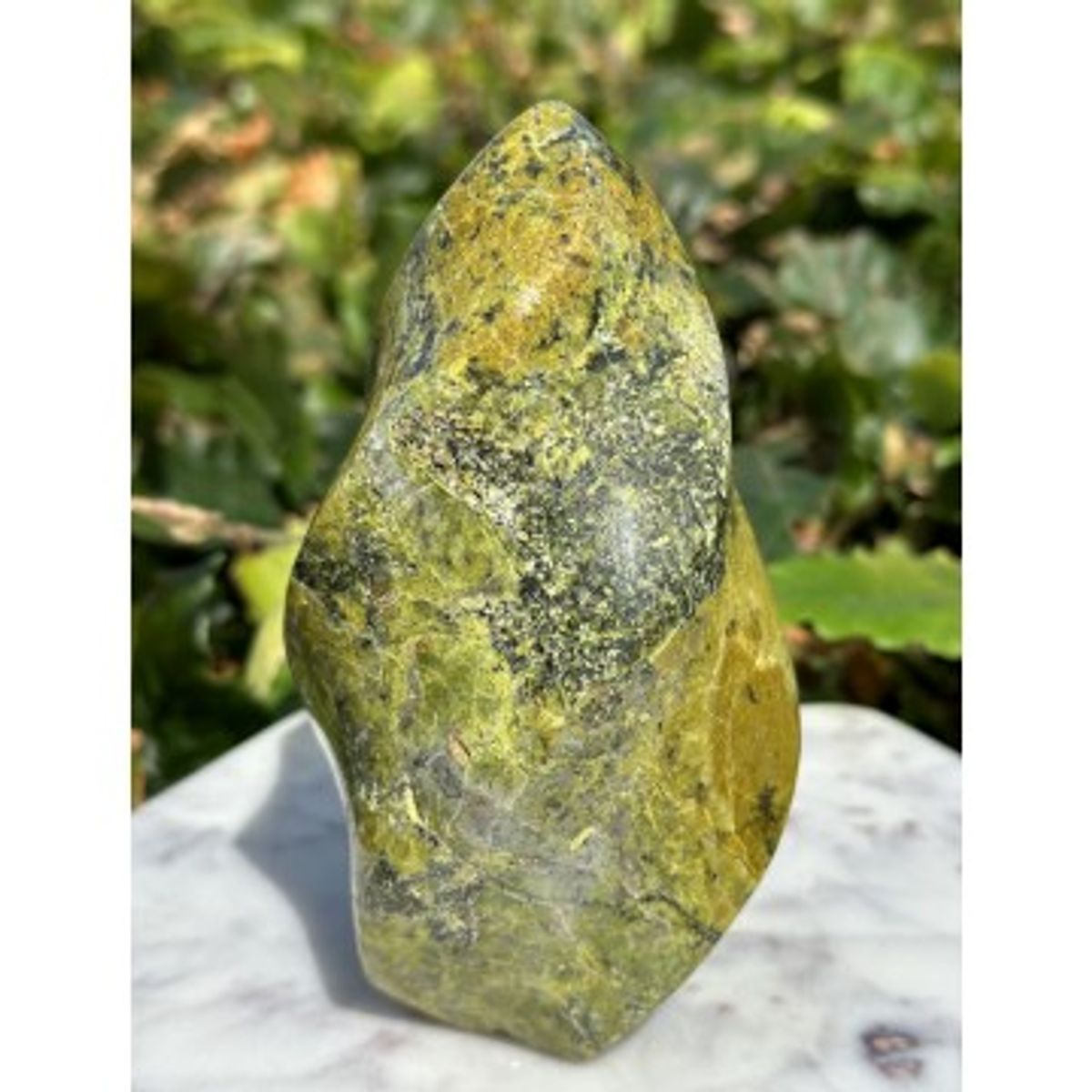 Grøn opal flamme 12 cm - Opal - GodKarmaShop