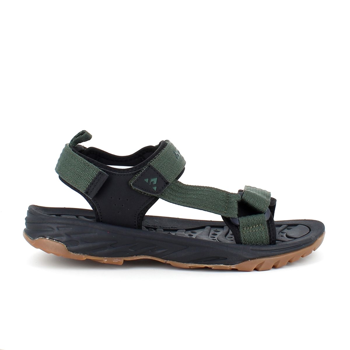 Grøn sporty sandal med tre regulerbare remme - 41