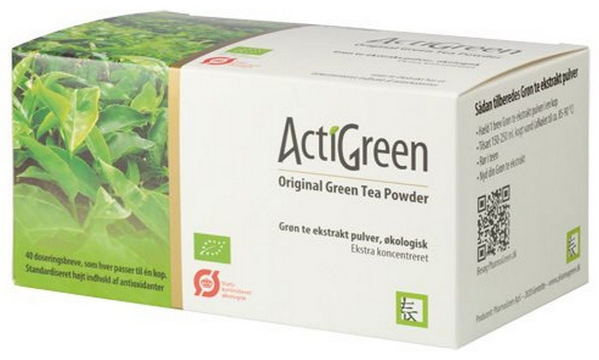 Grøn Te Ekstrakt pulver Ø ActiGreen, 40br.