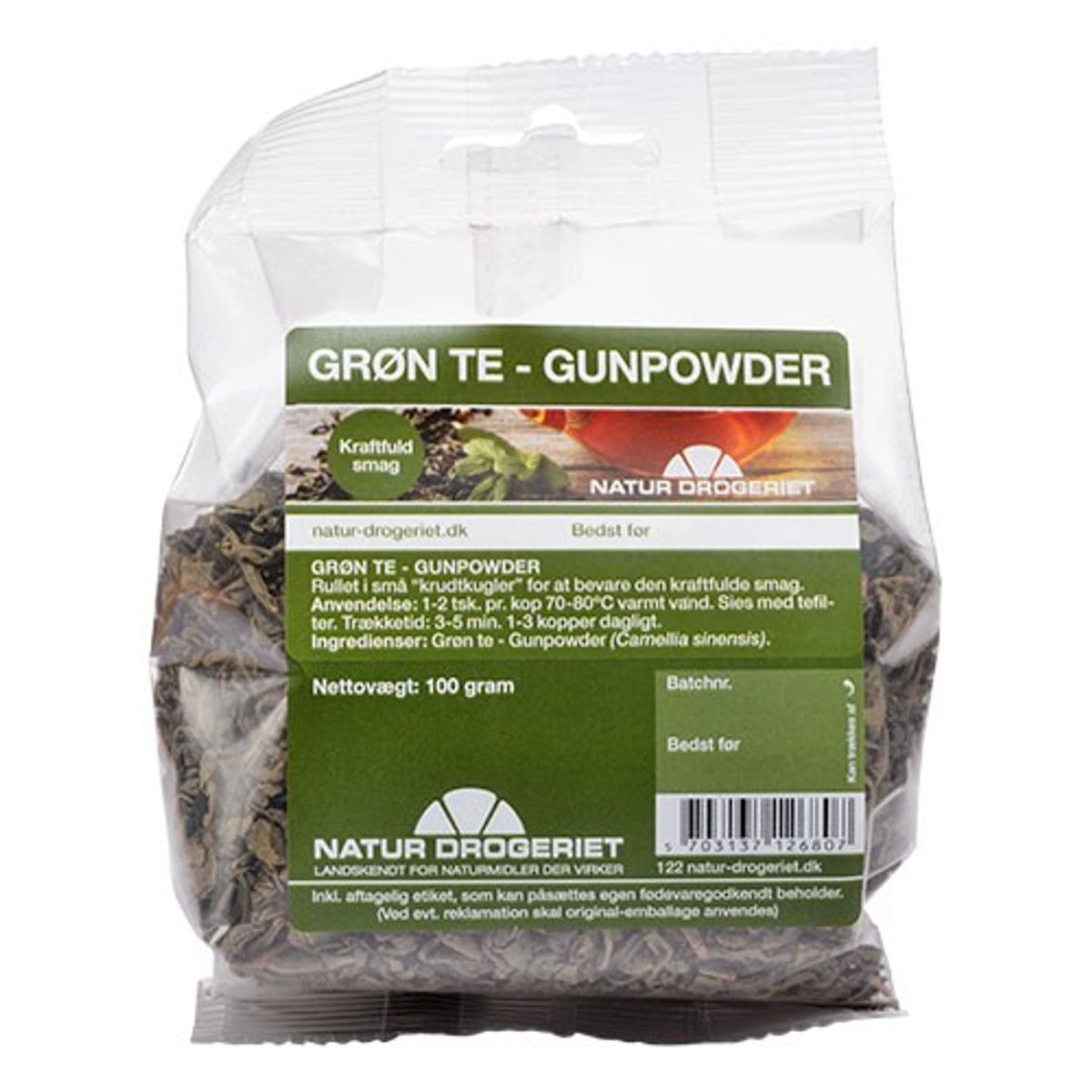 Grøn the Gunpowder Økologisk- 100 gr - Natur Drogeriet