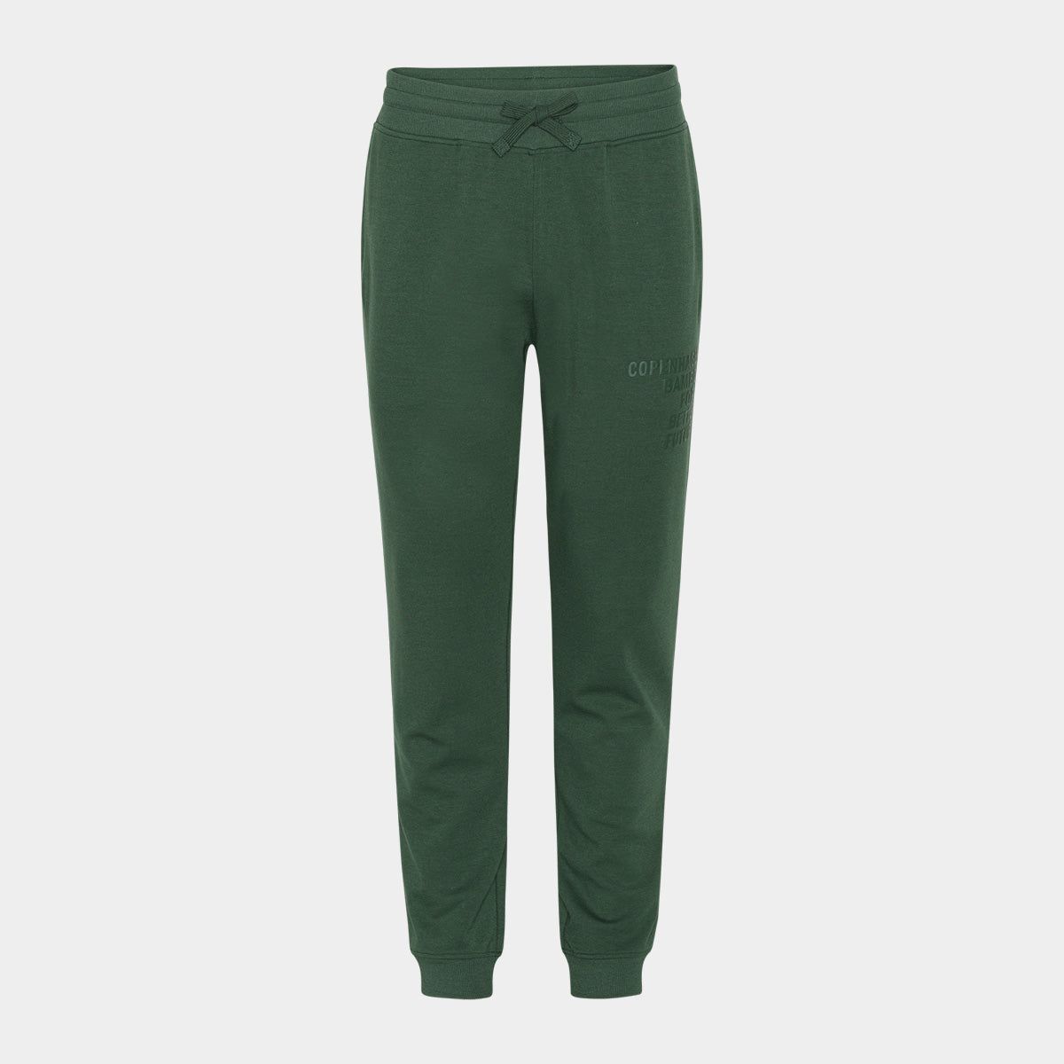 Grønne bambus sweatpants med logo fra Copenhagen Bamboo, L