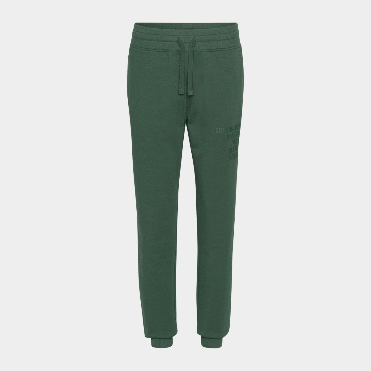 Grønne bambus sweatpants med logo fra Copenhagen Bamboo, L