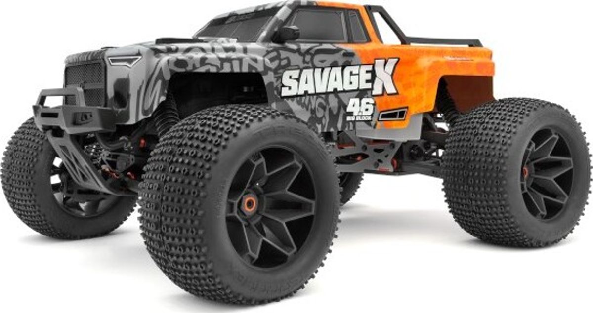 Gt-6 Sportcab Painted Truck Body (grey/orange) - Hp160104 - Hpi Racing