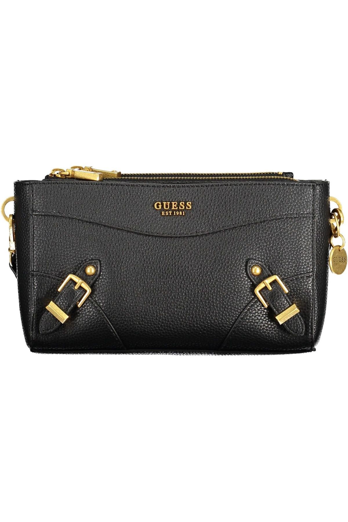 Guess Jeans Chic Contrasting Black Polyurethane Håndtaske