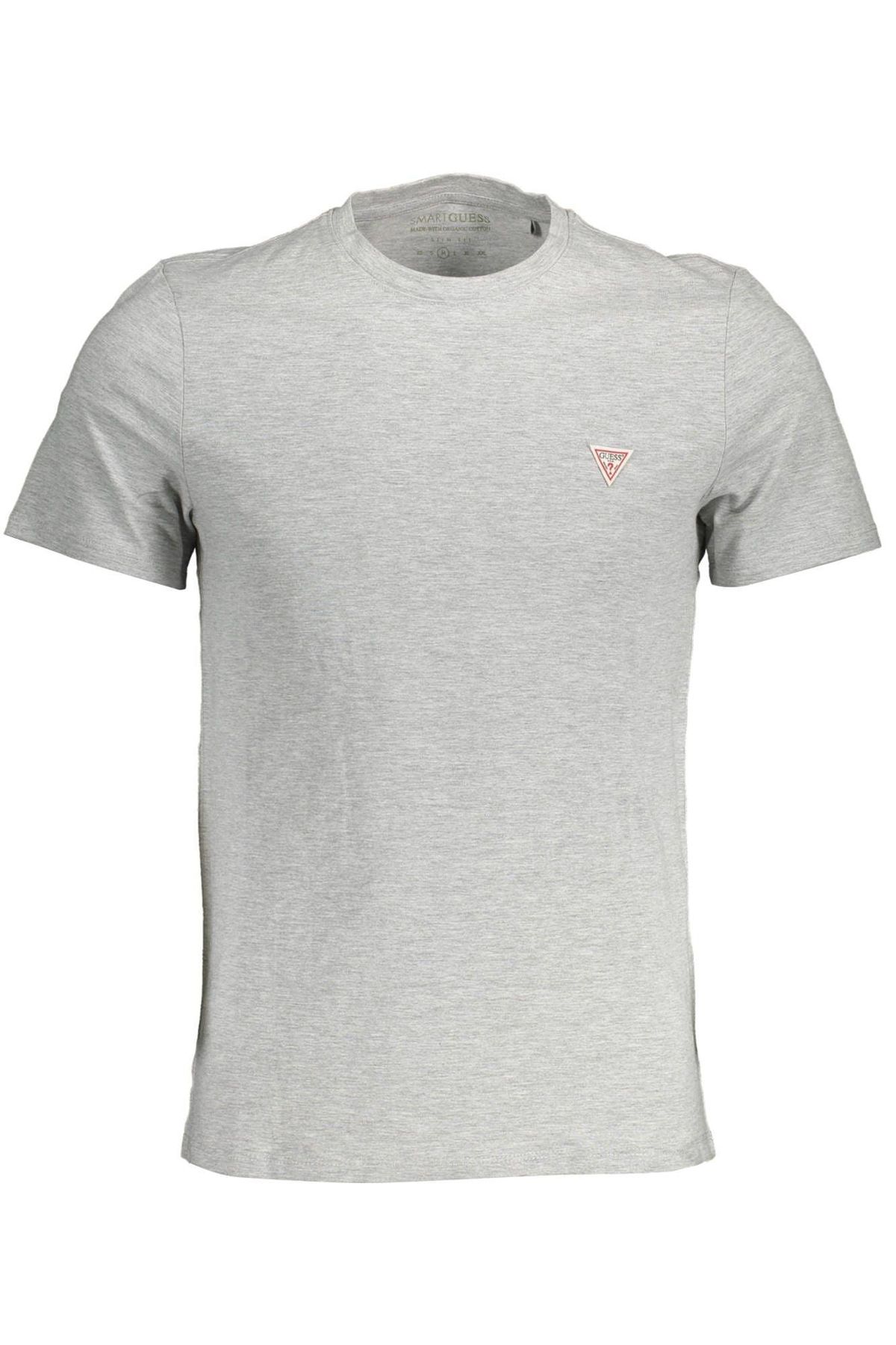 Guess Jeans Chic Gray Slim Fit Logo Tee for Herre