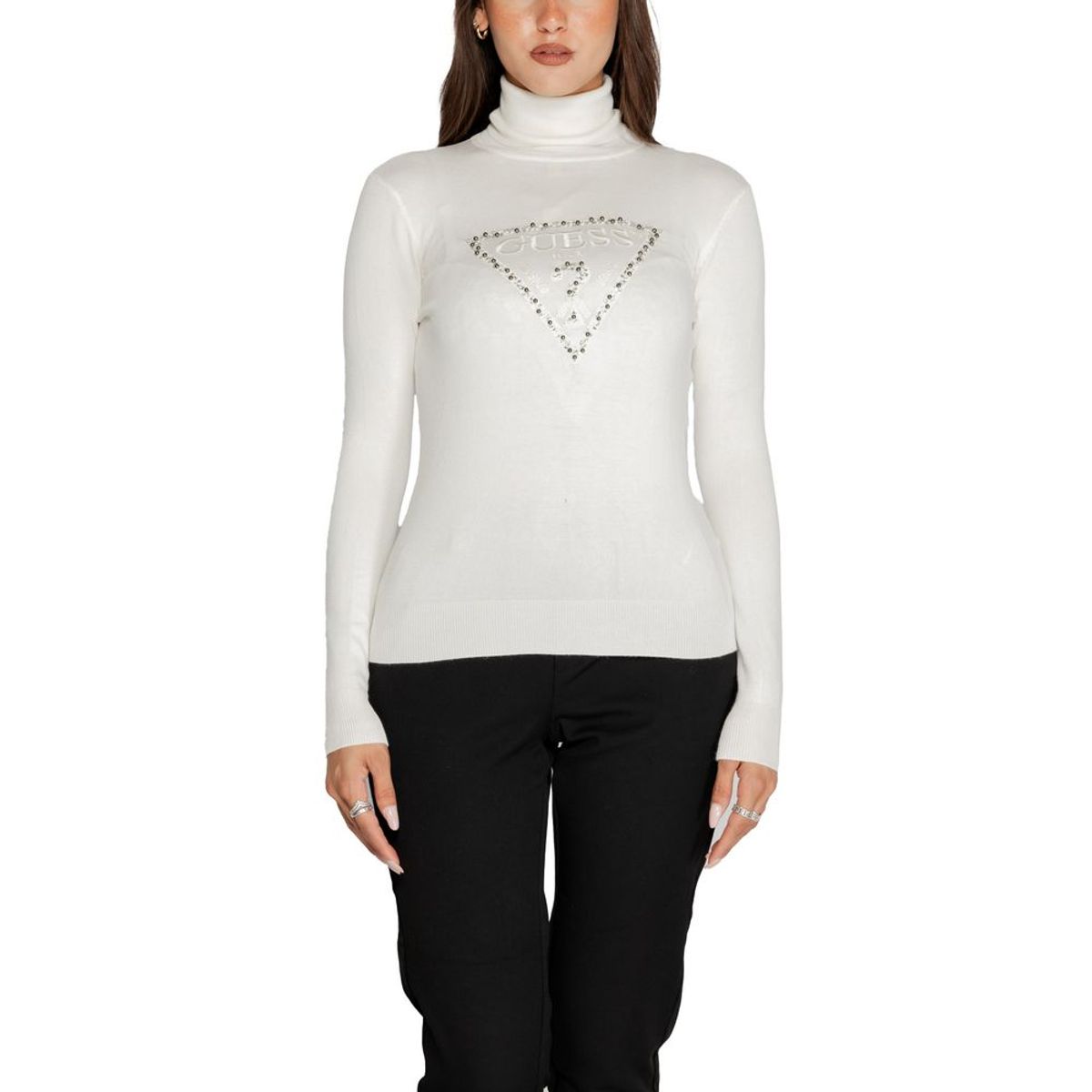 Guess White Viscose Sweater