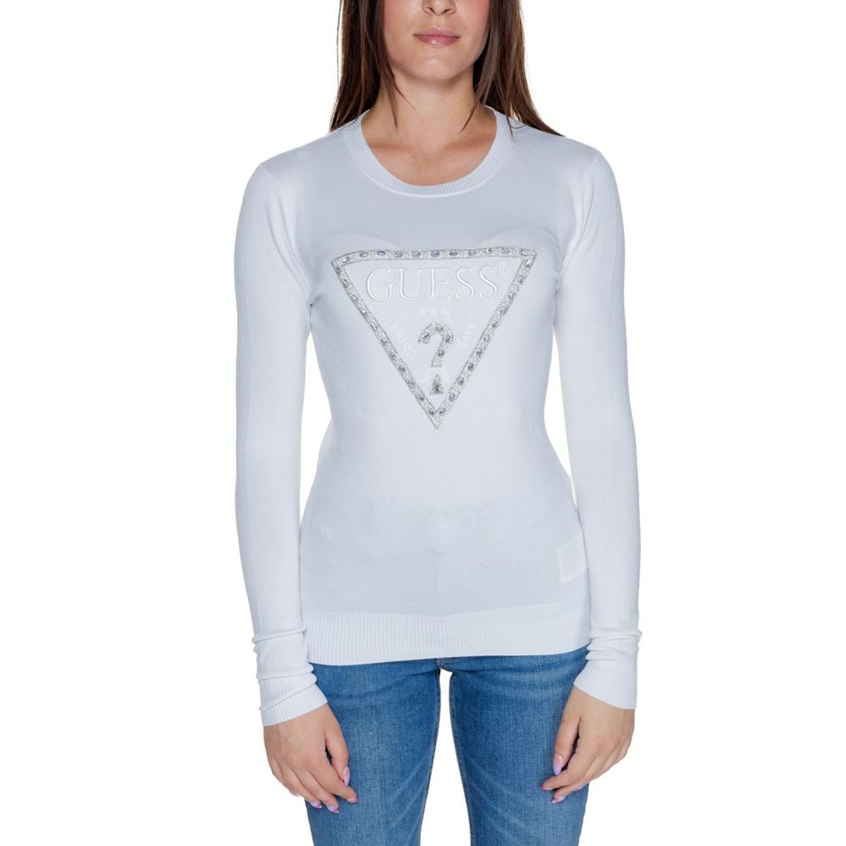 Guess White Viscose Tops & T-Shirt