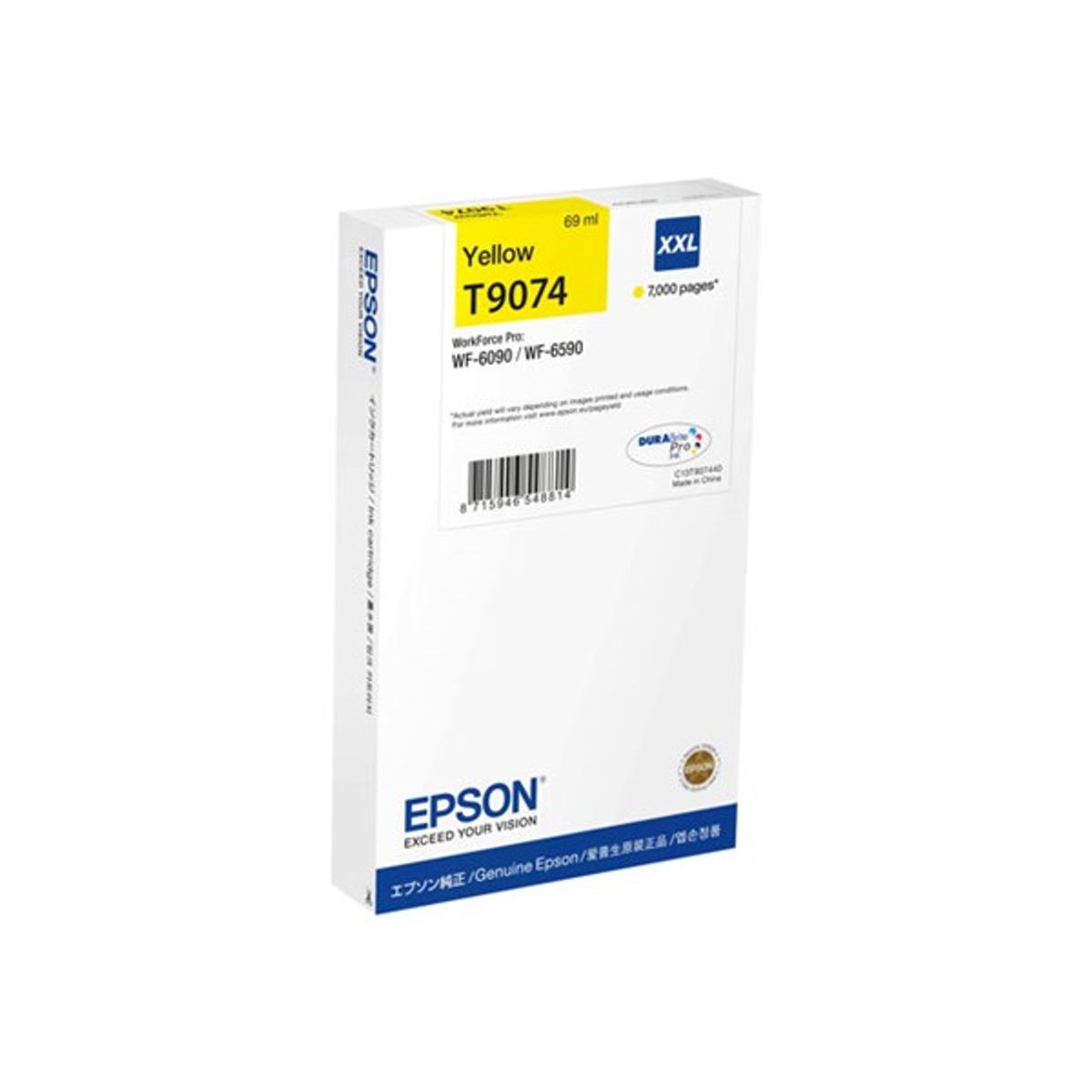 Gul blækpatron - Epson C13T907440 - 69 ml