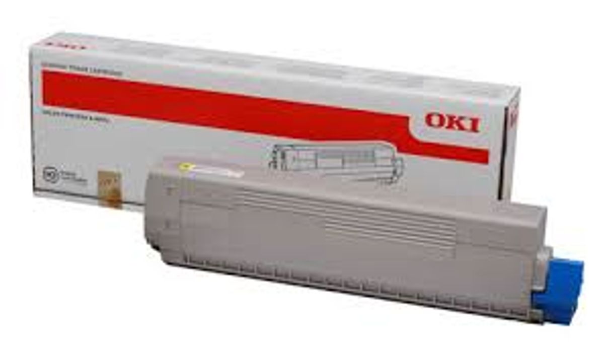 Gul lasertoner C822 - OKI - 7.300 sider