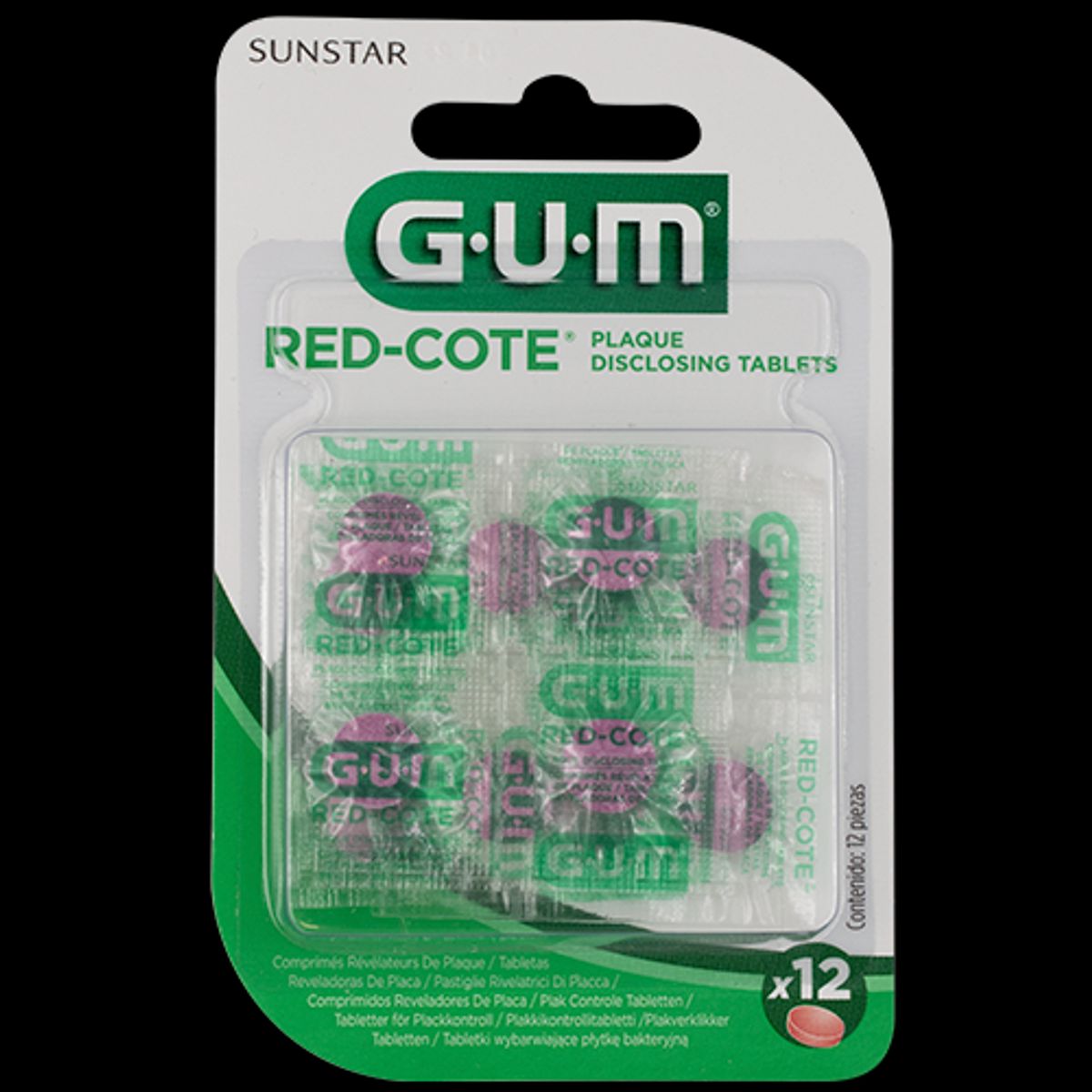 GUM Red Cote - Tabletter Til Plakkontrol (12 stk)