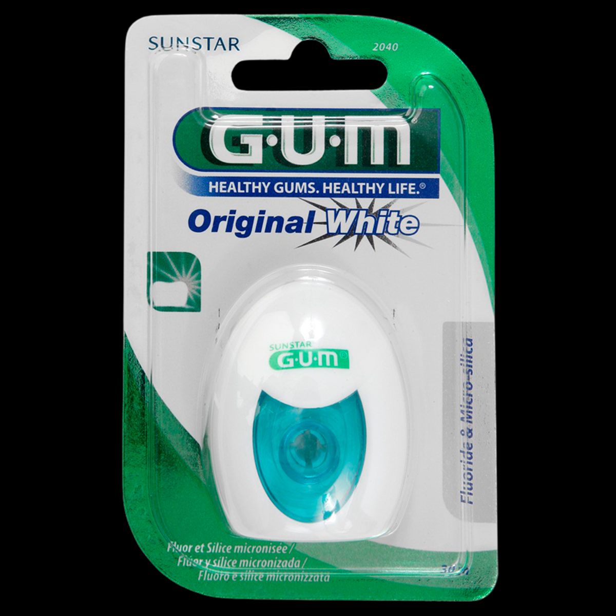 GUM Tandtråd Original White Floss Fluor + Silica (30 m)