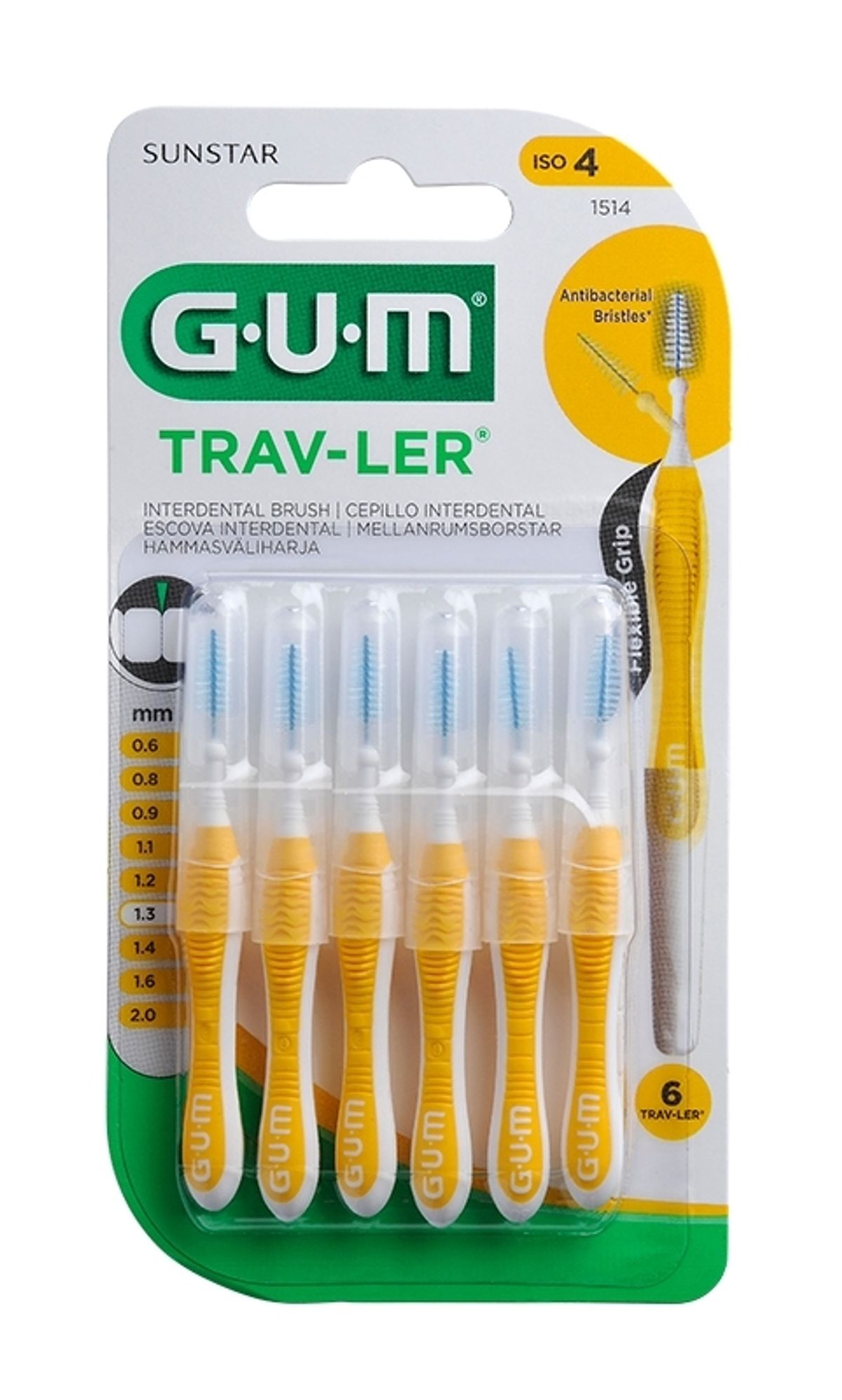 GUM Trav-ler mellemrumsbørster 1,3 mm