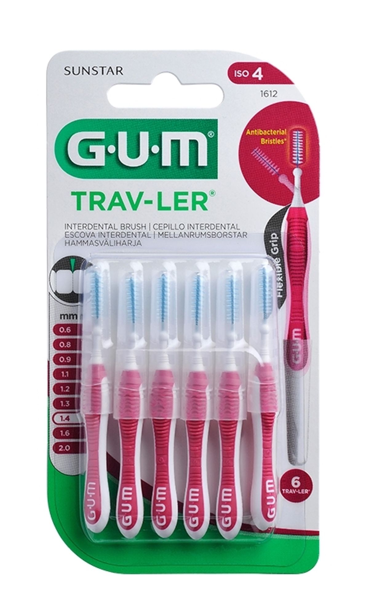 GUM Trav-ler mellemrumsbørster 1,4 mm