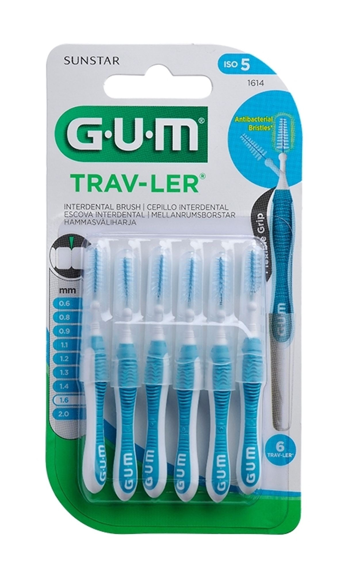 GUM Trav-ler mellemrumsbørster 1,6 mm