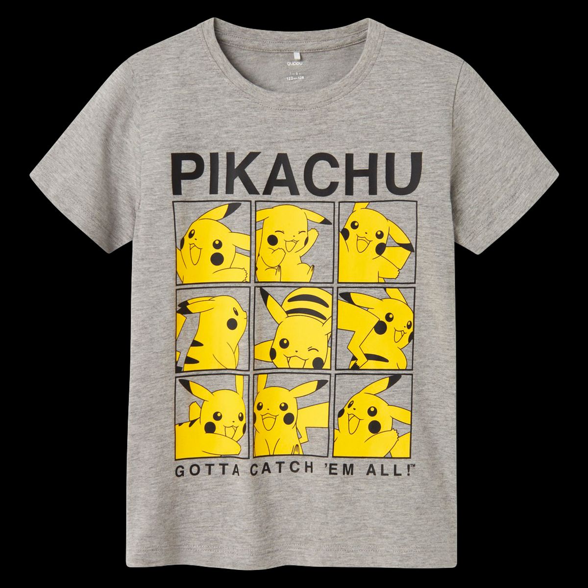 Guppy Alex Pokemon Børne T-shirt - Grey Melange - 110