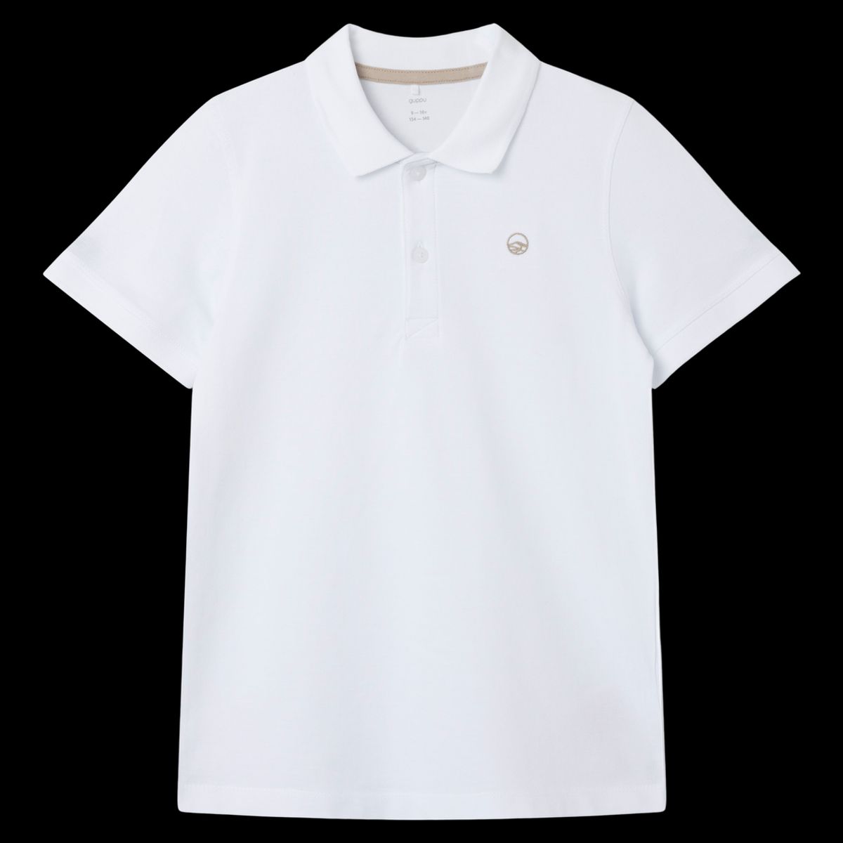 Guppy Børne Polo - Bright White - 122/128