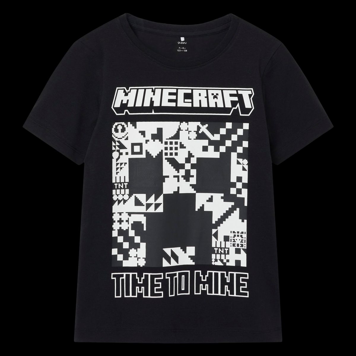 Guppy Minecraft Børne T-shirt - Black - 110