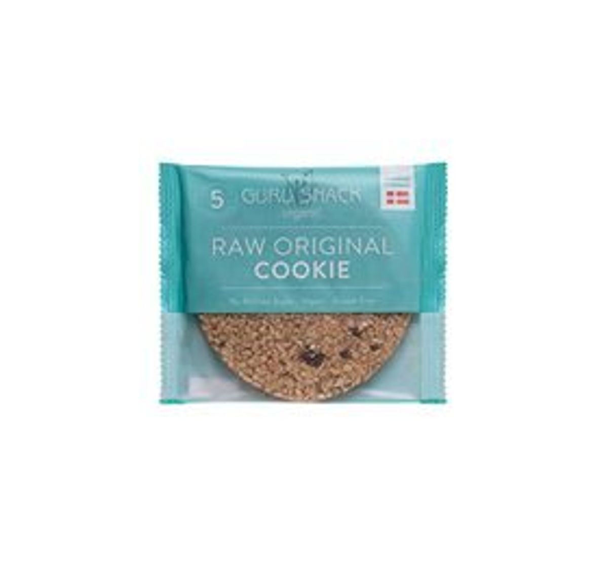 Guru Snack Raw Original Cookies Ø enkeltvis indpakket, 55g.