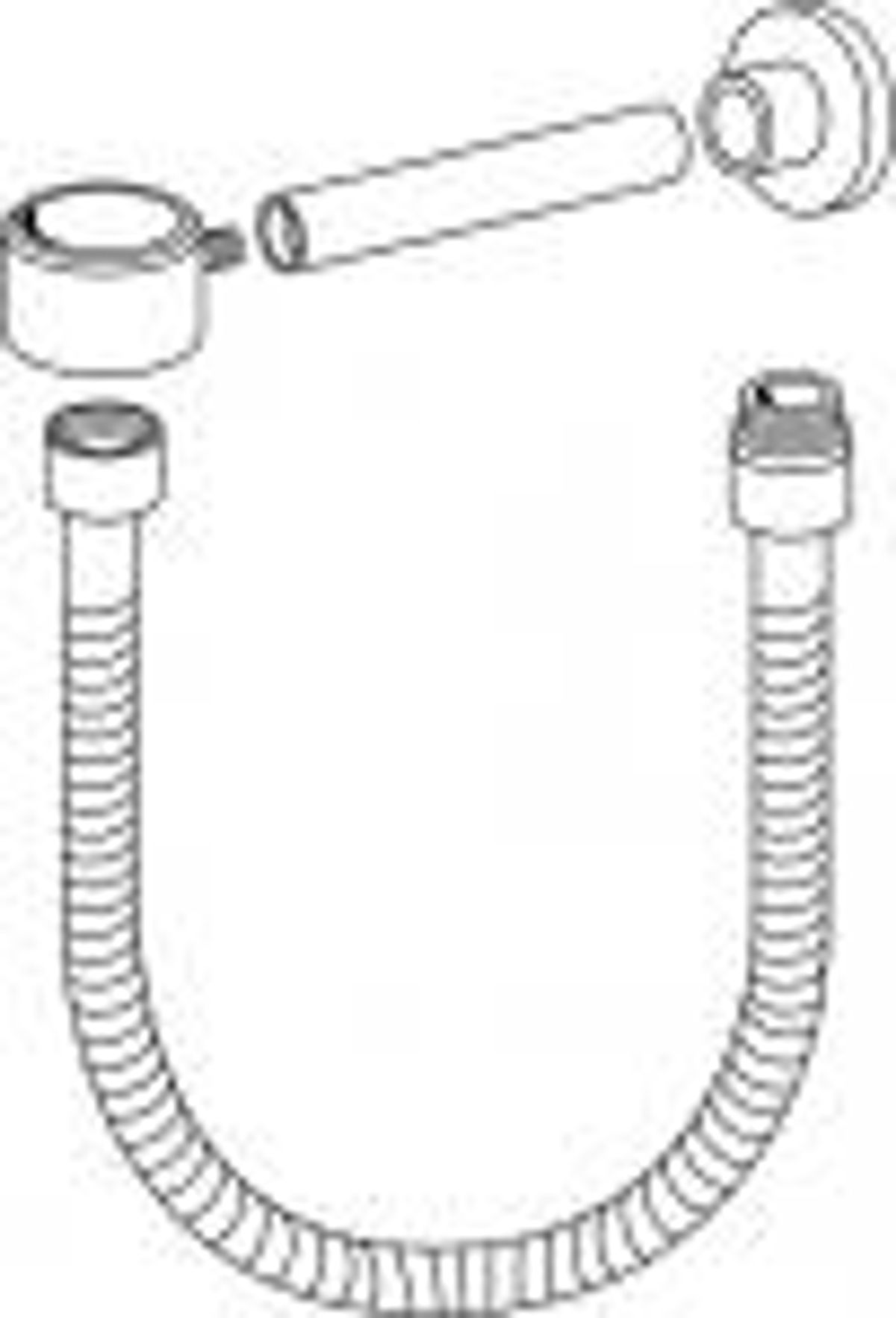 Gustavsberg vægbeslag med slange til g1/g2 brus