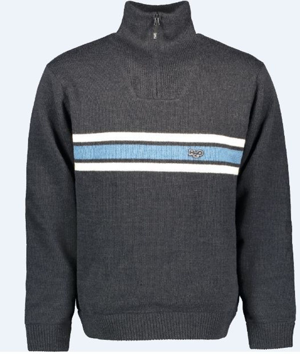 H2o Icon Stripe Wind Knit Herre (Farve: Navy/stone Blue Blk, Størrelse: Xs)