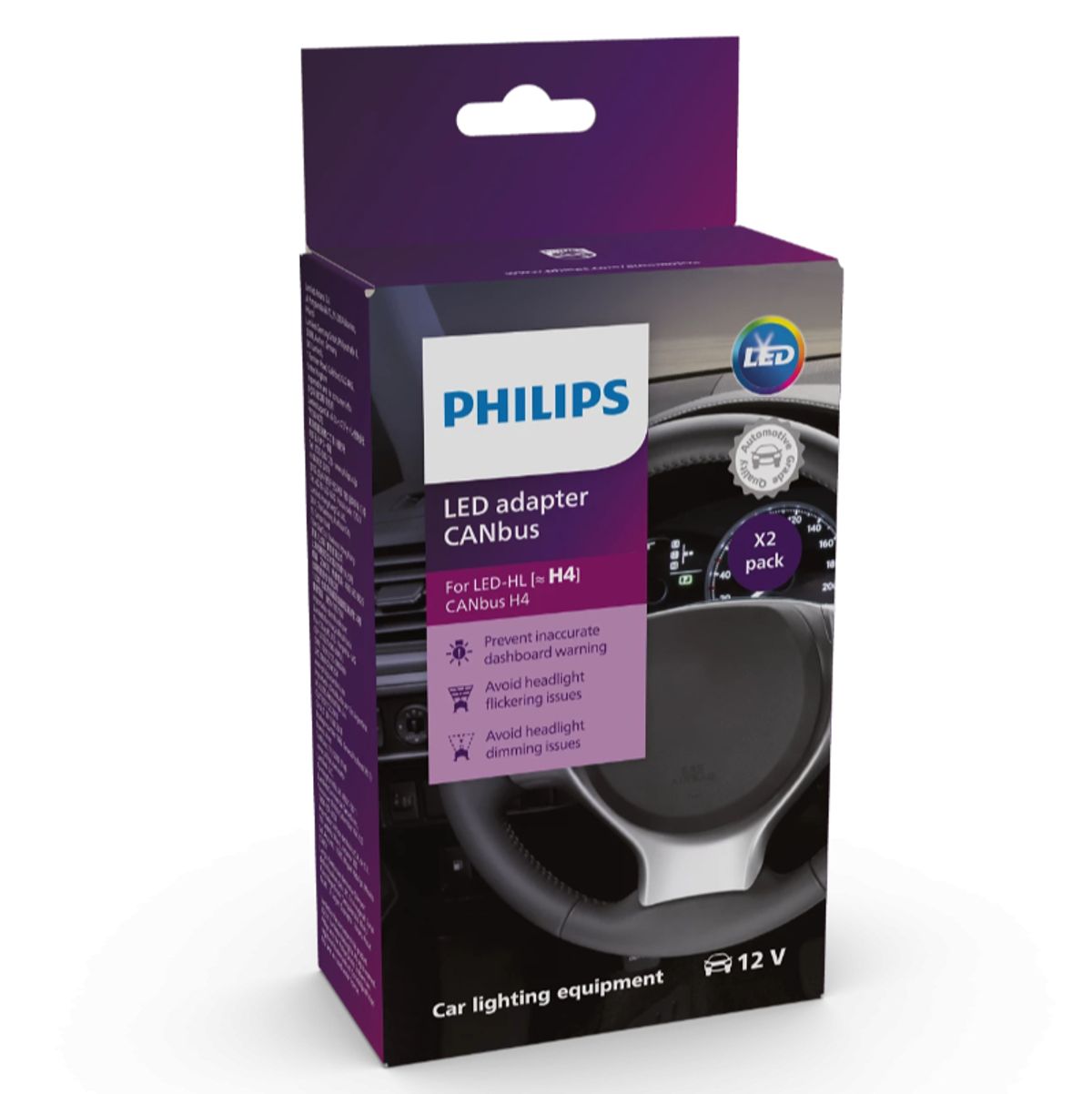 H4 CANbus LED adaptor Philips Kit (snydemodstande ((2 stk))