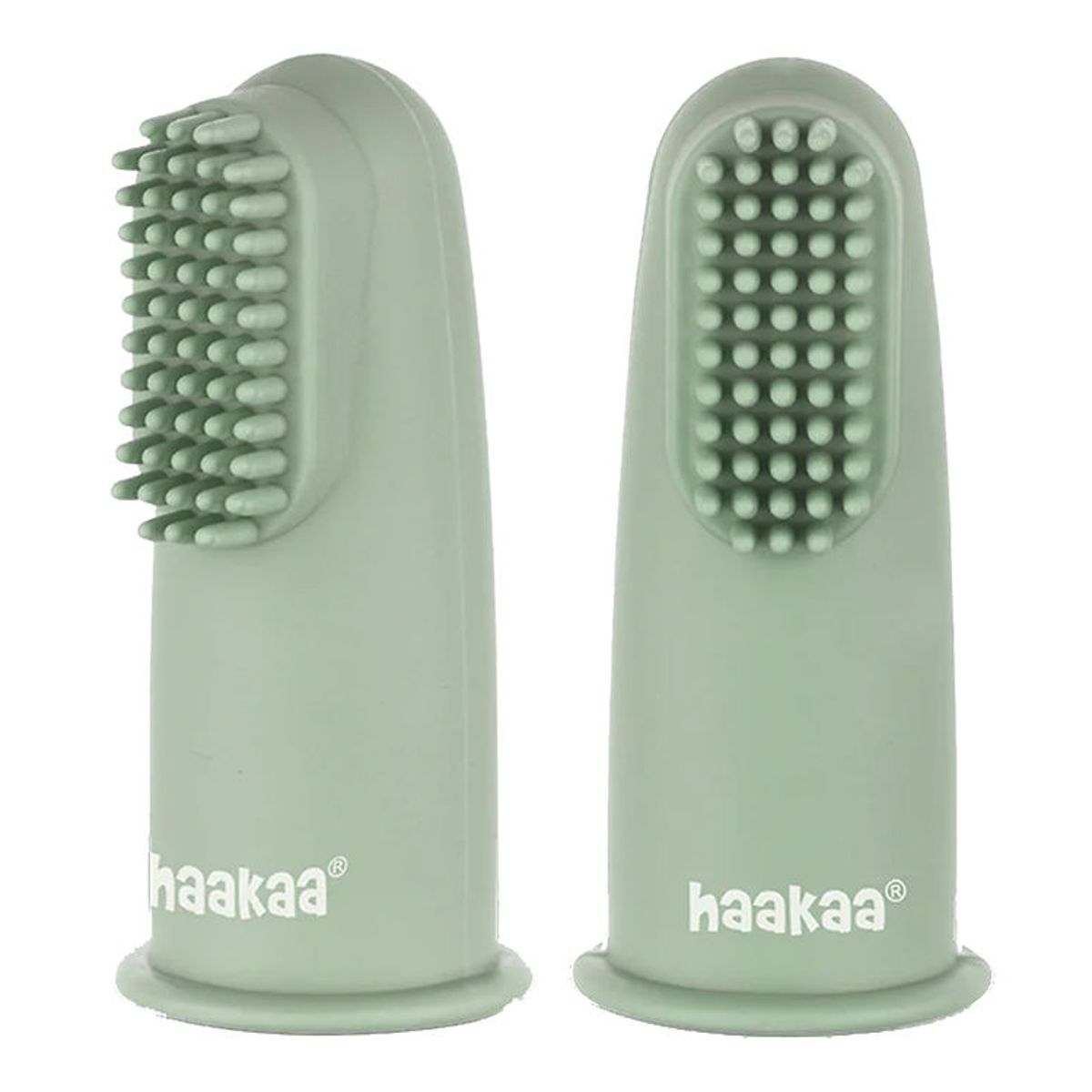 Haakaa Fingertandbørste - 2-pak - Pea Green