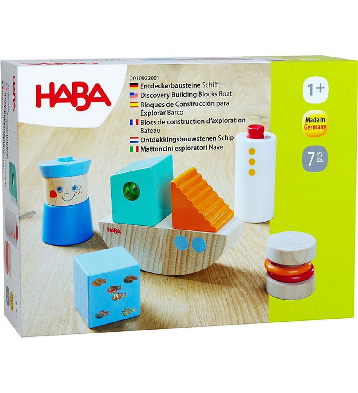 HABA Byggeklodser - Træ - Discovery Building Blocks Boat - 7 stk